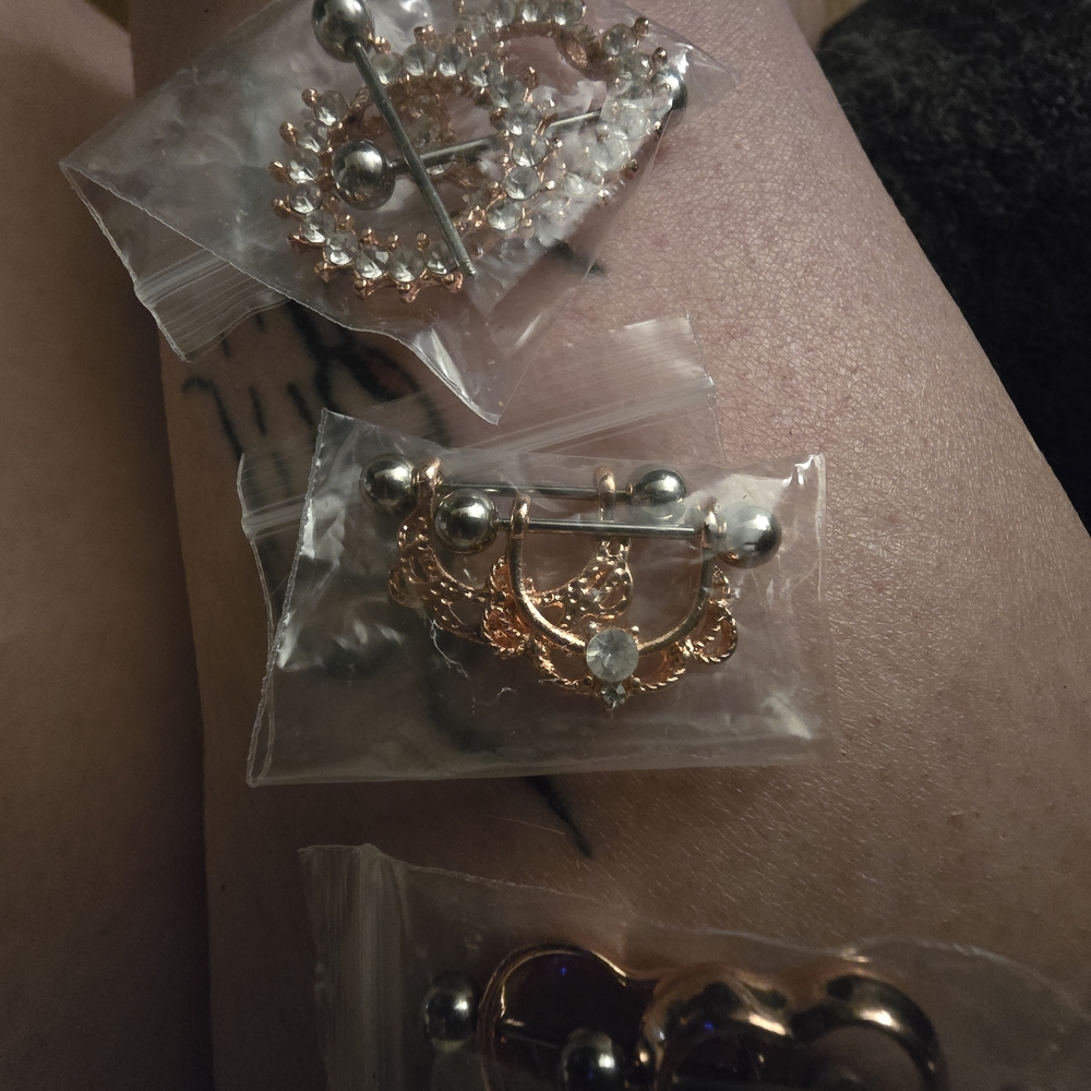 Gold and Silver Sparkling Earrings